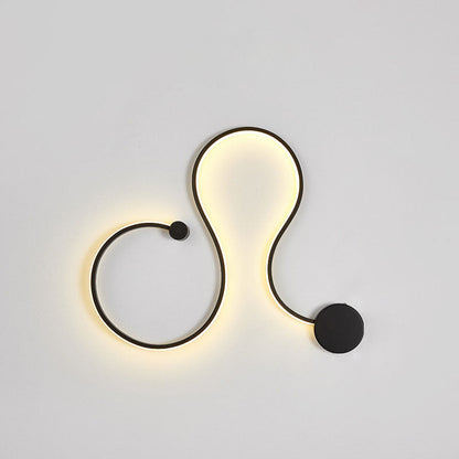 Nordic Aluminum Silicone Lines LED Wall Sconce Lamp