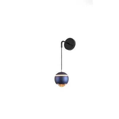 Minimalist Round Ball Aluminum Glass LED Wall Sconce Lamp