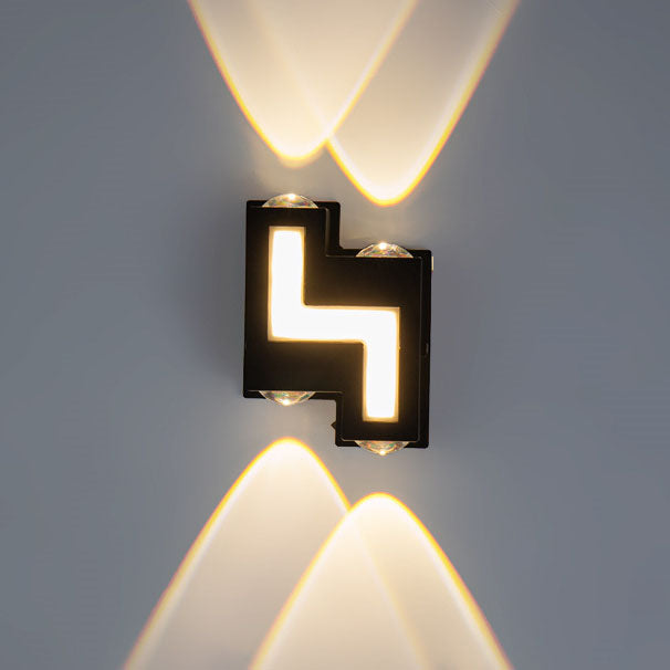 Square Luminous Outdoor Waterproof LED Wall Sconce Lamp