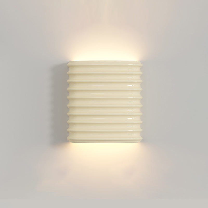 Half Cylinder Hardware Resin 1-Light Wall Sconce Lamp