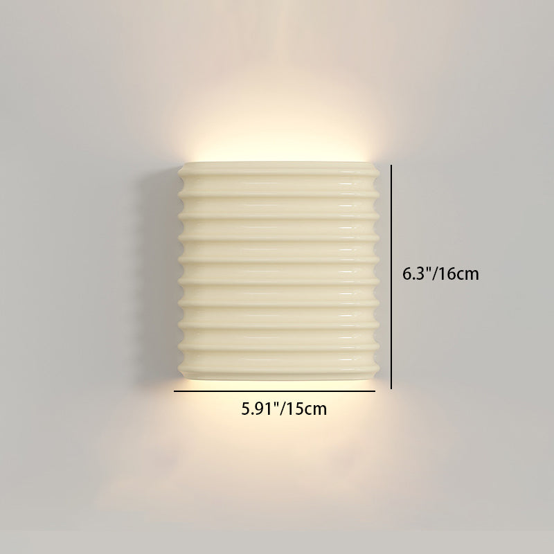 Half Cylinder Hardware Resin 1-Light Wall Sconce Lamp