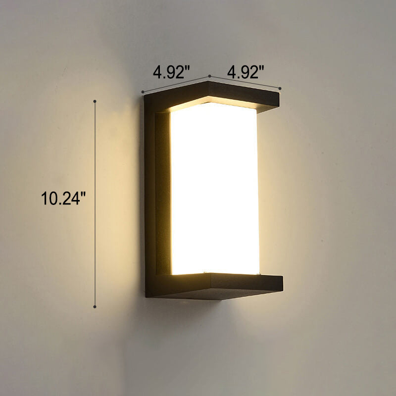 Geometry Aluminum Outdoor Waterproof LED Wall Sconce Lamp