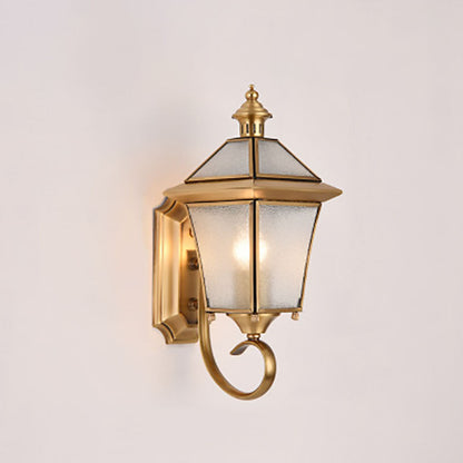Quadrilateral Waterproof 1-Light Outdoor Wall Sconce Lamp