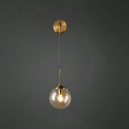 Creative Round Iron Glass 1-Light Wall Sconce Lamp