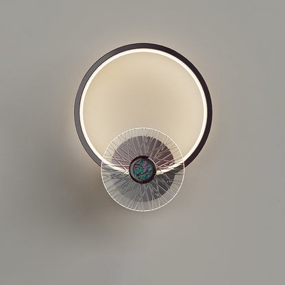 Geometric Semi-circle Acrylic Hardware LED Wall Sconce Lamp