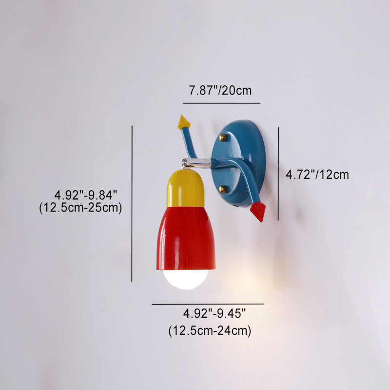 Creative Iron Arrow 1-Light Rocker Arm Wall Sconce Lamp