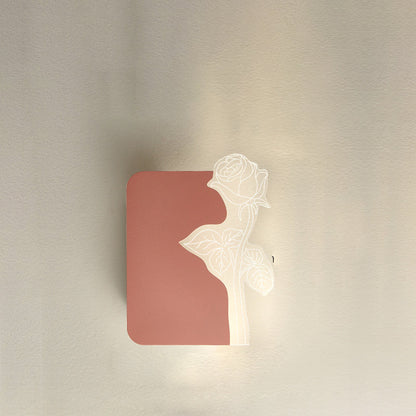 Art Deco Acrylic Rose Flower Shade LED Wall Sconce Lamp
