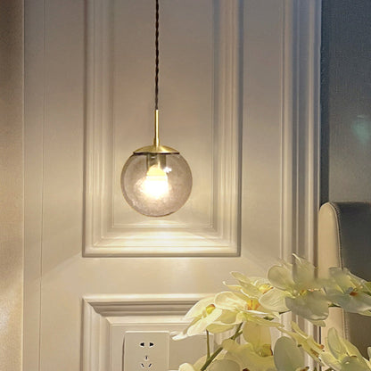 Round Cylinder Flower Brass Glass 1-Light Wall Sconce Lamp