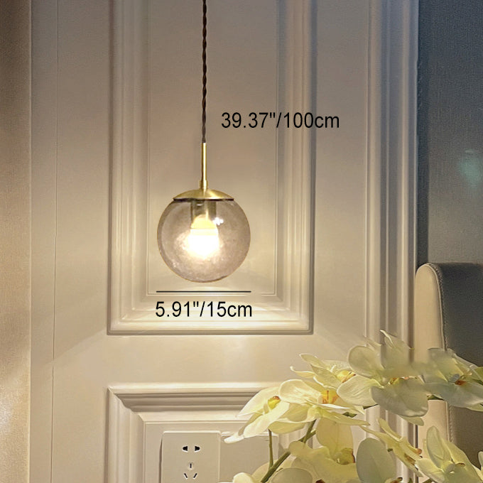 Round Cylinder Flower Brass Glass 1-Light Wall Sconce Lamp