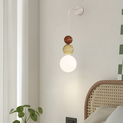 Minimalist Multi Orb Iron Plastic 1-Light Wall Sconce Lamp