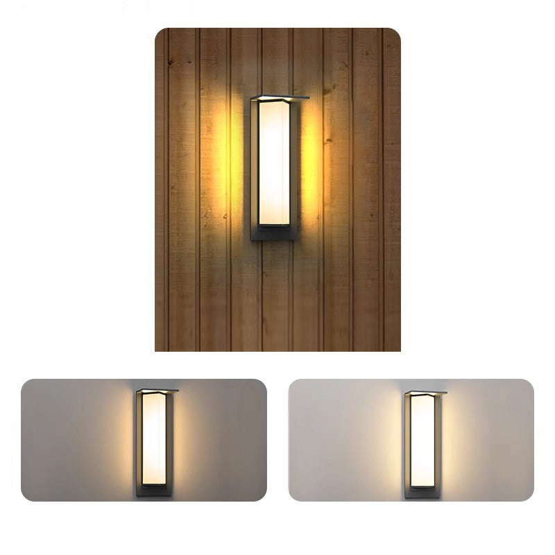 Simplicity PC Triangular Prism LED Outdoor Wall Sconce Lamp