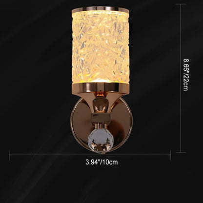 Cylindrical Hardware Acrylic 1-Light Wall Sconce Lamp