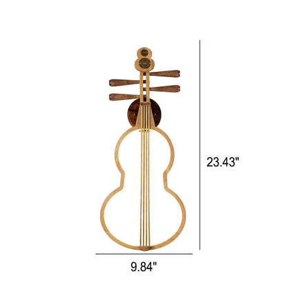 Chinese Pipa Instrument Zen Decoration LED Wall Sconce Lamp