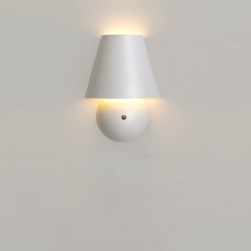 Cream Trapezoidal Round Iron Acrylic LED Wall Sconce Lamp