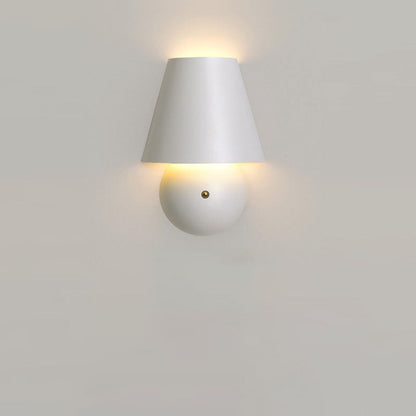 Cream Trapezoidal Round Iron Acrylic LED Wall Sconce Lamp