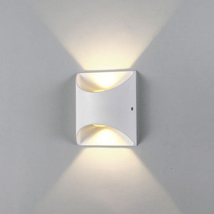 Solid Square Outdoor Waterproof LED Wall Sconce Lamp
