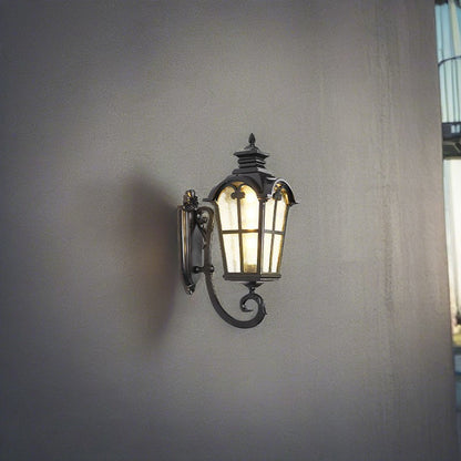 Quadrilateral Shape Aluminum Glass 1-Light Wall Sconce Lamp