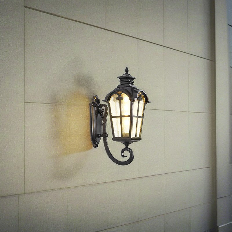 Quadrilateral Shape Aluminum Glass 1-Light Wall Sconce Lamp