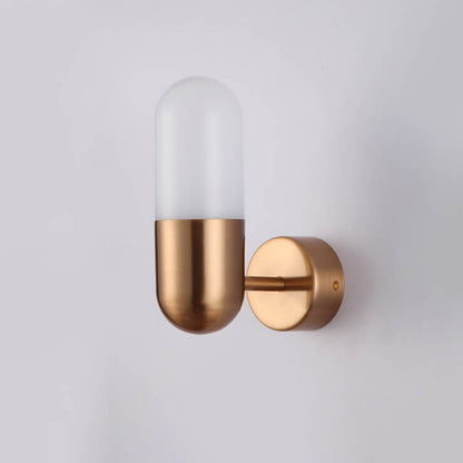 Round Column Aluminum Acrylic 1-Light Wall Sconce Lamp