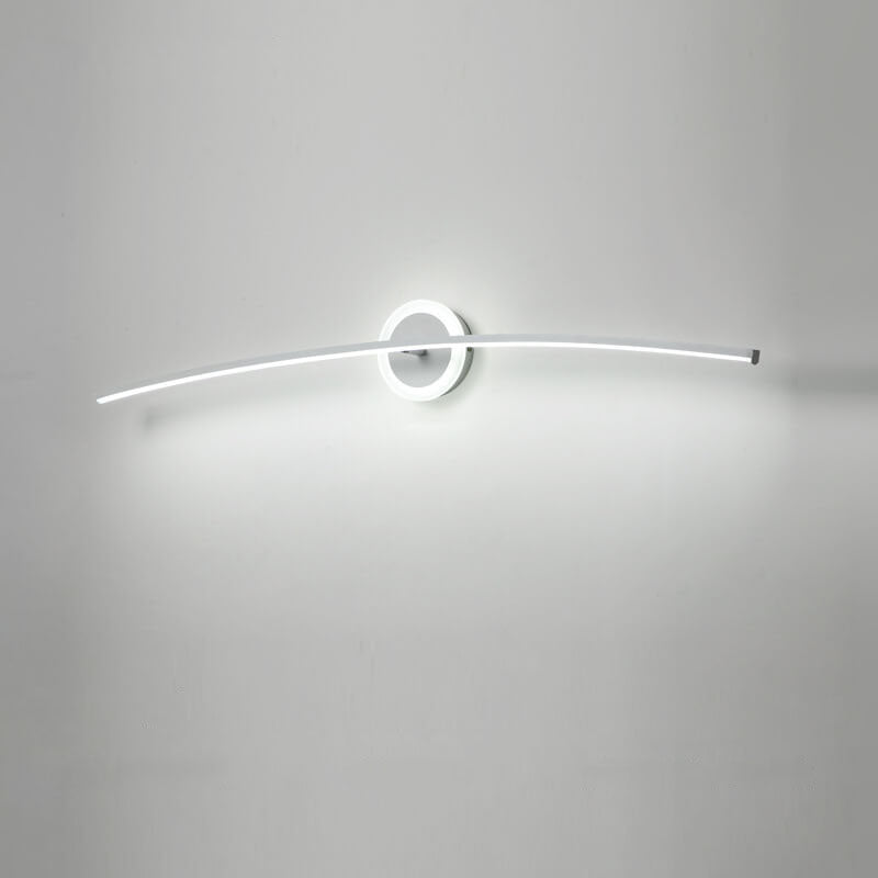 Curved Line LED Mirror Front Light Wall Sconce Lamp