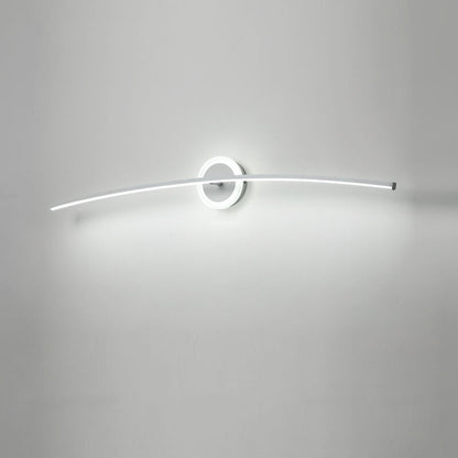 Curved Line LED Mirror Front Light Wall Sconce Lamp