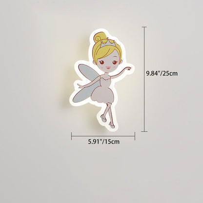 Acrylic Fairy Astronaut Iron LED Kids Wall Sconce Lamp