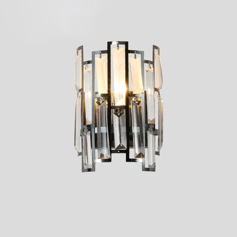 Stainless Multiple Rectangular 1/2 Light Wall Sconce Lamp