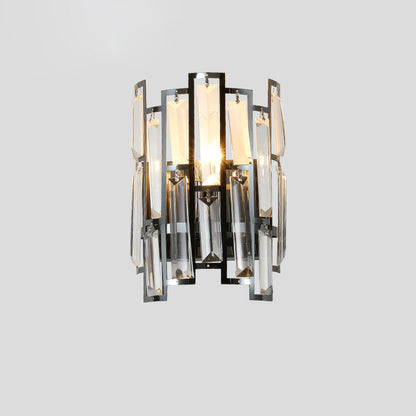 Stainless Multiple Rectangular 1/2 Light Wall Sconce Lamp