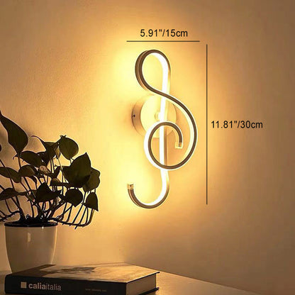 Creative Bar Wave Aluminium Acrylic LED Wall Sconce Lamp