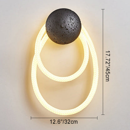 Scandinavian Optical Woven Fiber LED Wall Sconce Lamp