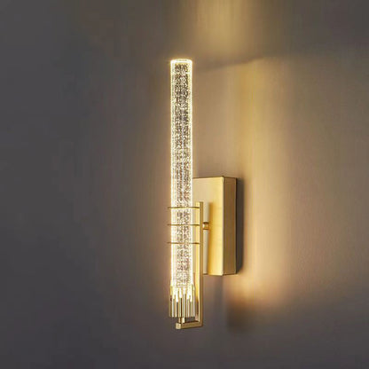 Luxury Cylinder Iron Crystal LED Wall Sconce Lamp