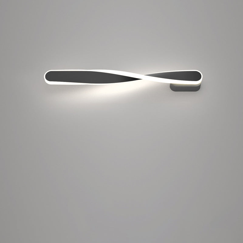 Spiral Long Aluminum Silicone LED Wall Sconce Lamp