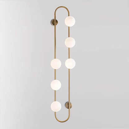 Nordic Glass Ball Oval Ring 2/4/6-Light Wall Sconce Lamp