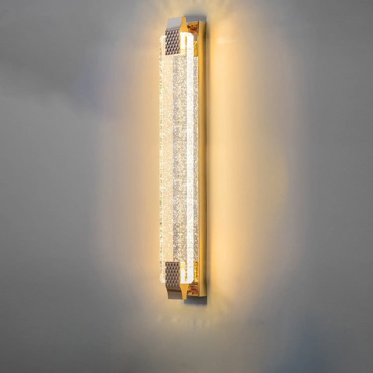 Dazzling Crystal Shade Stainless Steel LED Wall Sconce Lamp