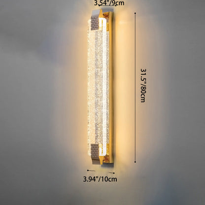 Dazzling Crystal Shade Stainless Steel LED Wall Sconce Lamp