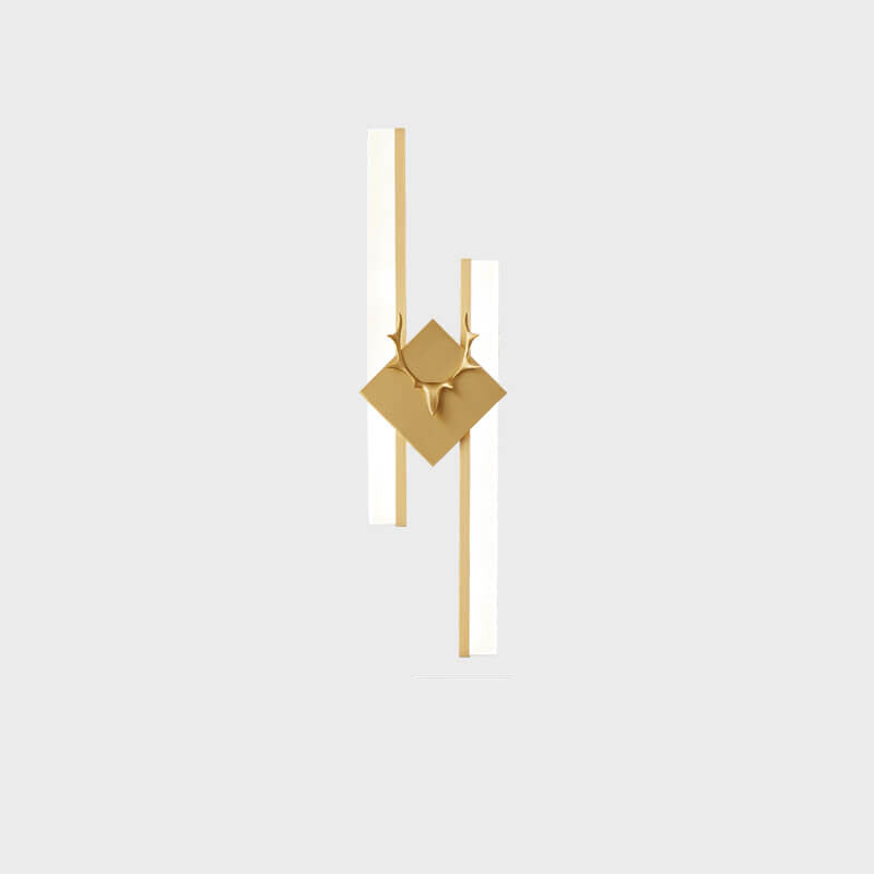 Rectangular Antler Full Copper LED Wall Sconce Lamp