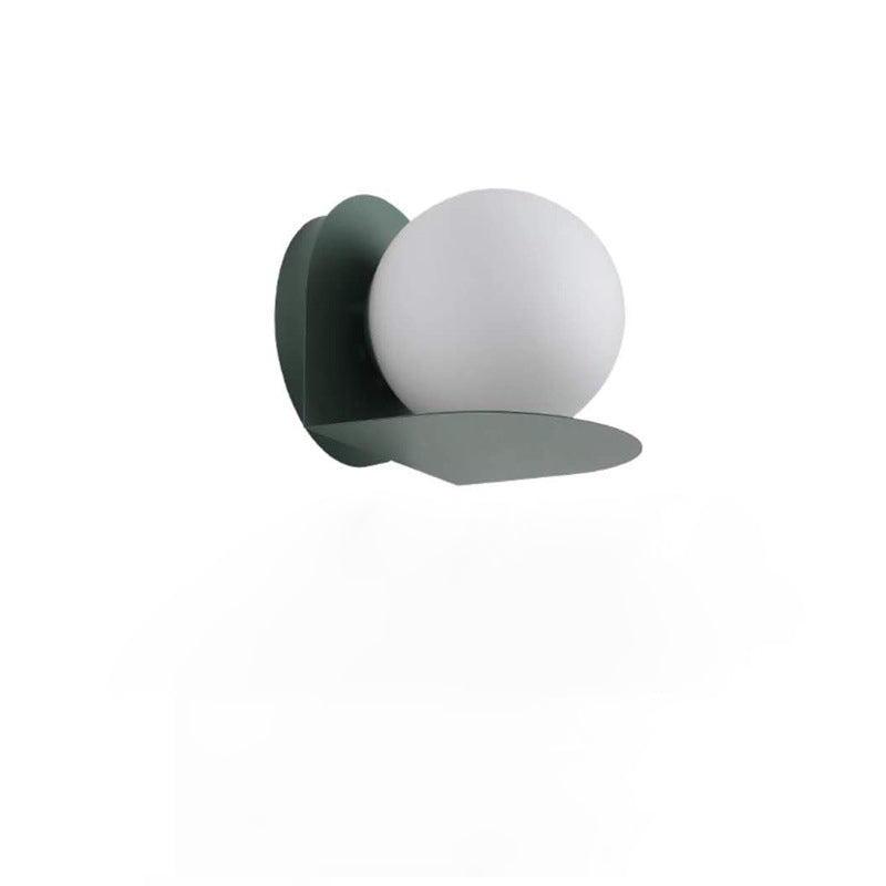 Scandinavian Macaron Glass Ball 1-Light Wall Sconce Lamp