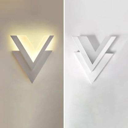 Minimalist V Shape Hardware Acrylic LED Wall Sconce Lamp