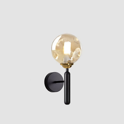 Simple Light Luxury Glass Sphere 1-Light Wall Sconce Lamp
