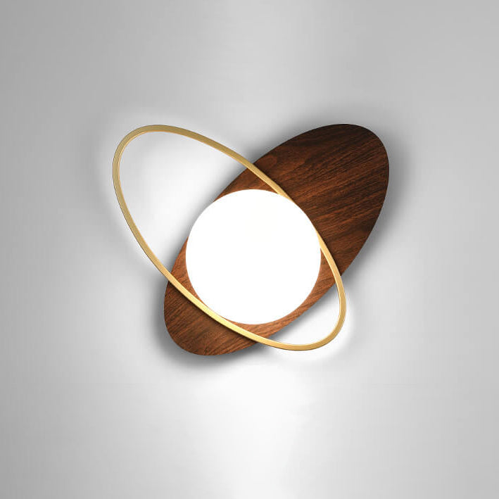 Glass Staggered Overlap Design 1-Light Wall Sconce Lamp