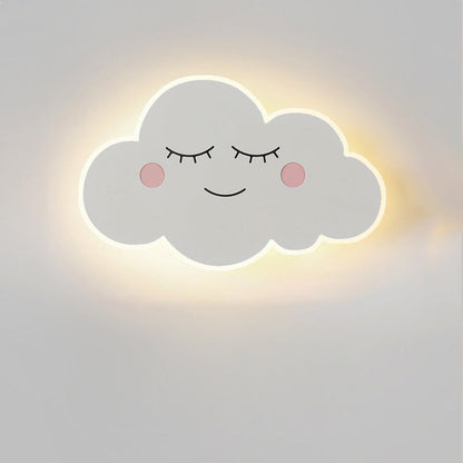 Cartoon Cloud Iron Acrylic Shade LED Kids Wall Sconce Lamp