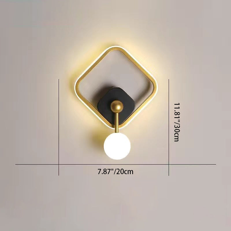 Oval Round Square Iron Aluminum LED Wall Sconce Lamp