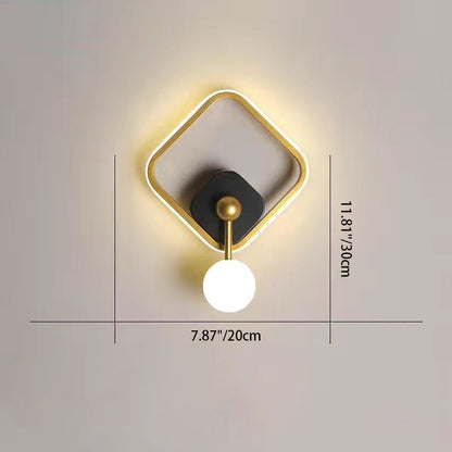 Oval Round Square Iron Aluminum LED Wall Sconce Lamp