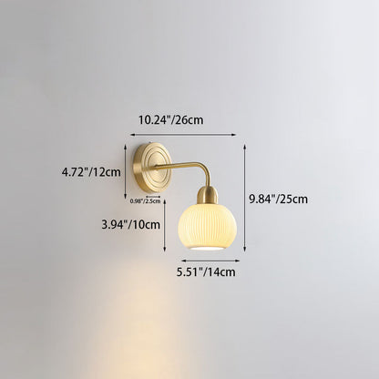 Geometrical Gold Finish Frame 1-Light Wall Sconce Lamp