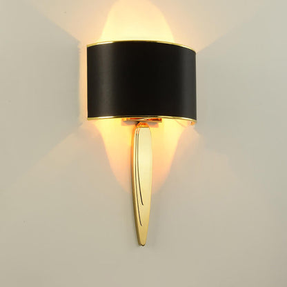 Fabric Mirror Stainless Steel 1-Light Wall Sconce Lamp