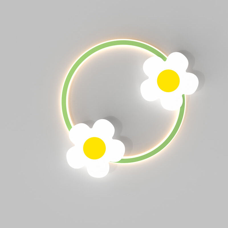 Minimalist Iron Sunflower Acrylic LED Wall Sconce Lamp