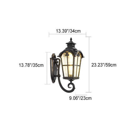 Quadrilateral Shape Aluminum Glass 1-Light Wall Sconce Lamp