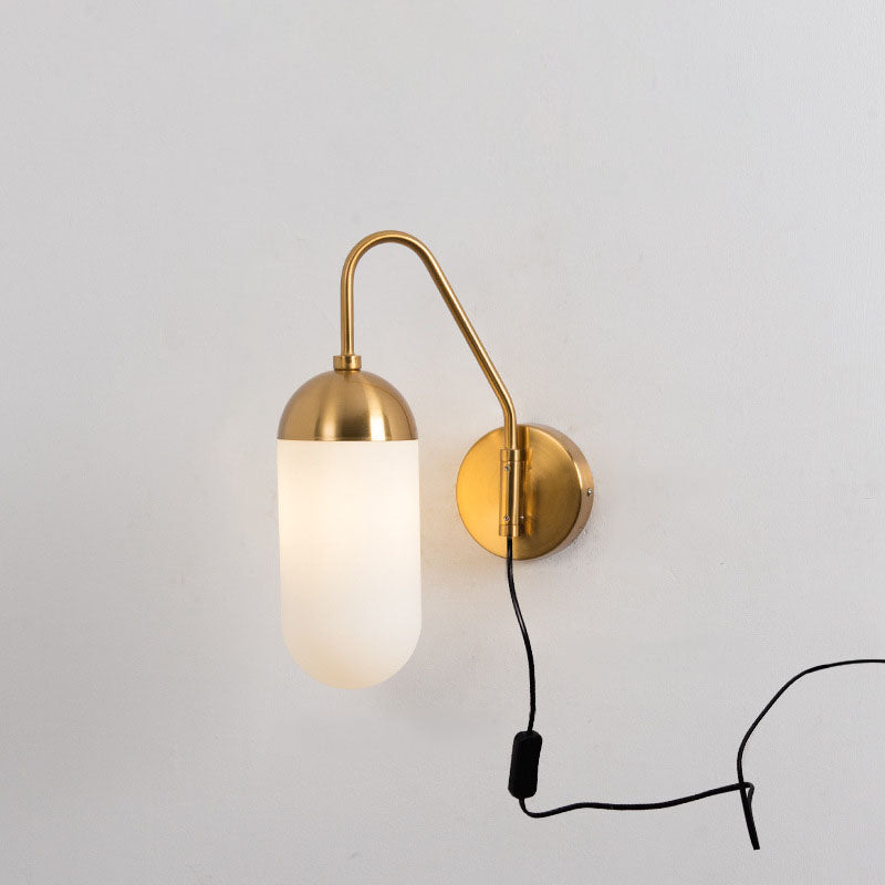 Iron Column 1-Light Swing Arm Long Pole Wall Sconce Lamp
