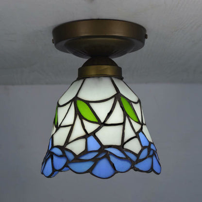 Traditional European Tiffany 1-Light Wall Sconce Lamp
