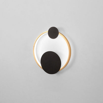 Iron Aluminum Round Elliptical LED Wall Sconce Lamp